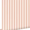 Discount Estahome papier peint à rayures rose terracotta - 53 cm x 10.05 m - 130950