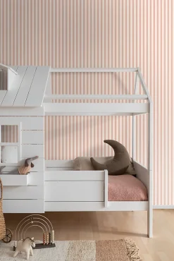 Discount Estahome papier peint à rayures rose terracotta - 53 cm x 10.05 m - 130950
