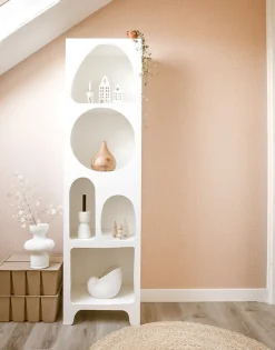 Sale Estahome papier peint art déco rose pêche - 53 cm x 10.05 m - 139218