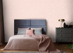Outlet Estahome papier peint art déco rose clair et or - 53 cm x 10.05 m - 139207
