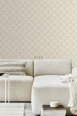Clearance Estahome papier peint art déco sable beige - 50 x 900 cm - 139464