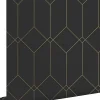 Sale Estahome papier peint art déco noir et or - 53 cm x 10.05 m - 139746
