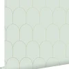 Best Estahome papier peint art déco vert menthe clair et or - 53 cm x 10.05 m - 139202