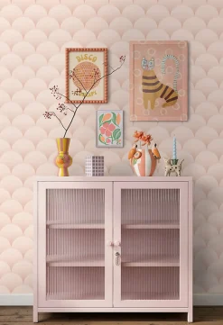 Sale Estahome papier peint art déco rose clair - 50 x 900 cm - 139465