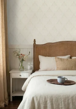 Clearance Estahome papier peint baroque beige crème - 53 cm x 10.05 m - 127605
