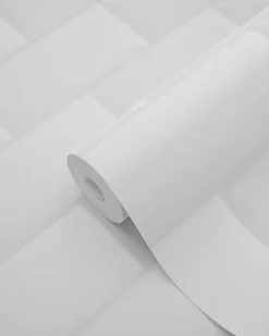 Discount Estahome papier peint carreaux de ciment blanc - 53 cm x 10.05 m - 139120