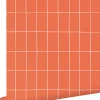 Clearance Estahome papier peint carrelage orange et blanc - 50 x 900 cm - 139963