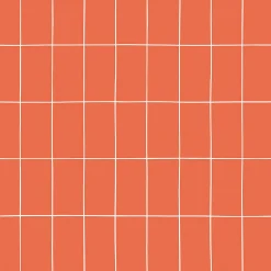 Clearance Estahome papier peint carrelage orange et blanc - 50 x 900 cm - 139963