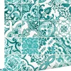 Sale Estahome papier peint carreaux de ciment turquoise - 53 cm x 10.05 m - 148635