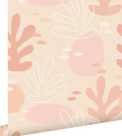 Outlet Estahome papier peint corail rose clair - 50 x 900 cm - 139541
