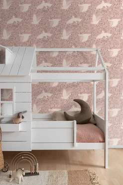 Best Estahome papier peint cygnes vieux rose - 53 cm x 10.05 m - 130958