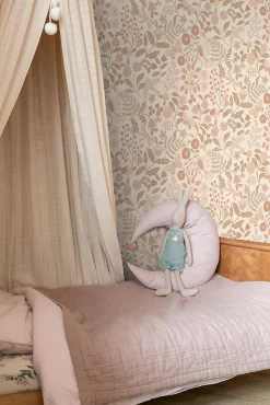 Sale Estahome papier peint fleurs et oiseaux beige et rose clair - 53 cm x 10.05 m - 139868