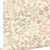 Sale Estahome papier peint fleurs et oiseaux beige, vert et rose clair - 53 cm x 10.05 m - 139867