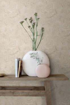 Best Estahome papier peint fleurs beige - 53 cm x 10.05 m - 139795