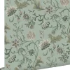 Estahome papier peint fleurs vintage vert céladon - 53 cm x 10.05 m - 139413* Papier Peint Pour Couloir|Papier Peint Fleuri
