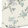 Best Estahome papier peint fleurs de cerisier beige et violet - 53 cm x 10.05 m - 148715