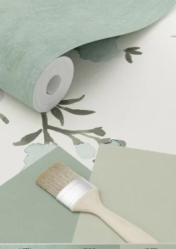 Best Estahome papier peint fleurs de cerisier beige et violet - 53 cm x 10.05 m - 148715