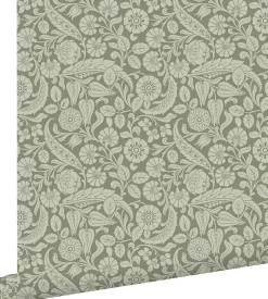 Estahome papier peint fleurs vert olive grisé - 50 x 900 cm - 139784* Papier Peint Pour Couloir