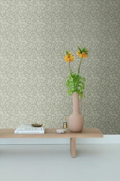 Estahome papier peint fleurs vert olive grisé - 50 x 900 cm - 139784* Papier Peint Pour Couloir
