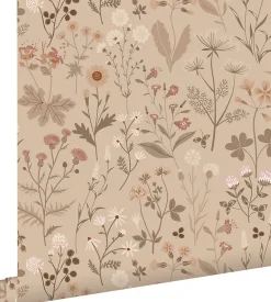 Estahome papier peint fleurs des champs sable beige - 53 cm x 10.05 m - 139840* Papier Peint Pour Chambre|Papier Peint Fleuri