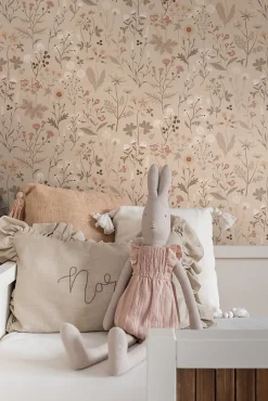 Estahome papier peint fleurs des champs sable beige - 53 cm x 10.05 m - 139840* Papier Peint Pour Chambre|Papier Peint Fleuri