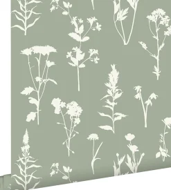 Estahome papier peint fleurs des champs vert jade - 50 x 900 cm - 139395* Papier Peint Pour Couloir|Papier Peint Fleuri