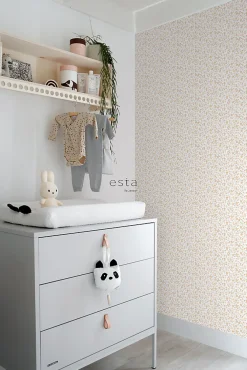 Estahome papier peint fleurs beige - 53 cm x 10.05 m - 139578* Papier Peint Fleuri