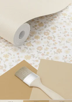Estahome papier peint fleurs beige - 53 cm x 10.05 m - 139578* Papier Peint Fleuri