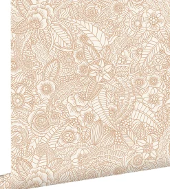 Estahome papier peint fleurs beige - 53 cm x 10.05 m - 139547* Papier Peint Fleuri