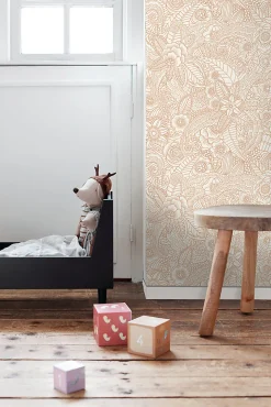 Estahome papier peint fleurs beige - 53 cm x 10.05 m - 139547* Papier Peint Fleuri