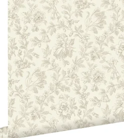 Estahome papier peint fleurs élégantes marron - 53 cm x 10.05 m - 127626* Papier Peint Fleuri