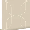 Sale Estahome papier peint formes géométriques beige - 0.53 x 10.05 m - 139649