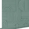 Best Estahome papier peint graphique 3D vert pétrole - 50 x 900 cm - 139937