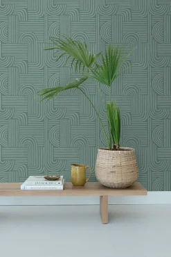Best Estahome papier peint graphique 3D vert pétrole - 50 x 900 cm - 139937