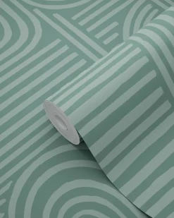 Best Estahome papier peint graphique 3D vert pétrole - 50 x 900 cm - 139937