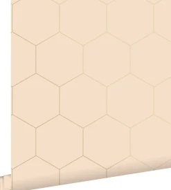 Discount Estahome papier peint hexagone rose pêche clair - 53 cm x 10.05 m - 139226