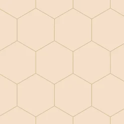 Discount Estahome papier peint hexagone rose pêche clair - 53 cm x 10.05 m - 139226