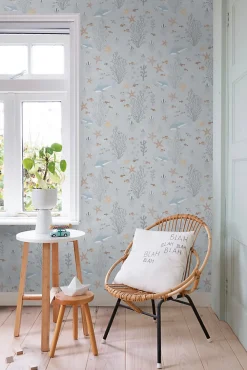 Sale Estahome papier peint le monde sous-marin bleu gris - 50 x 900 cm - 130929