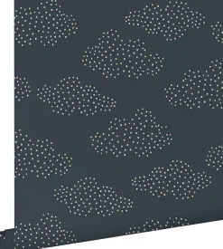 Best Estahome papier peint petits nuages blue foncé grisé - 50 x 900 cm - 139980