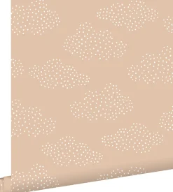 Sale Estahome papier peint petits nuages terracotta claire - 50 x 900 cm - 139518
