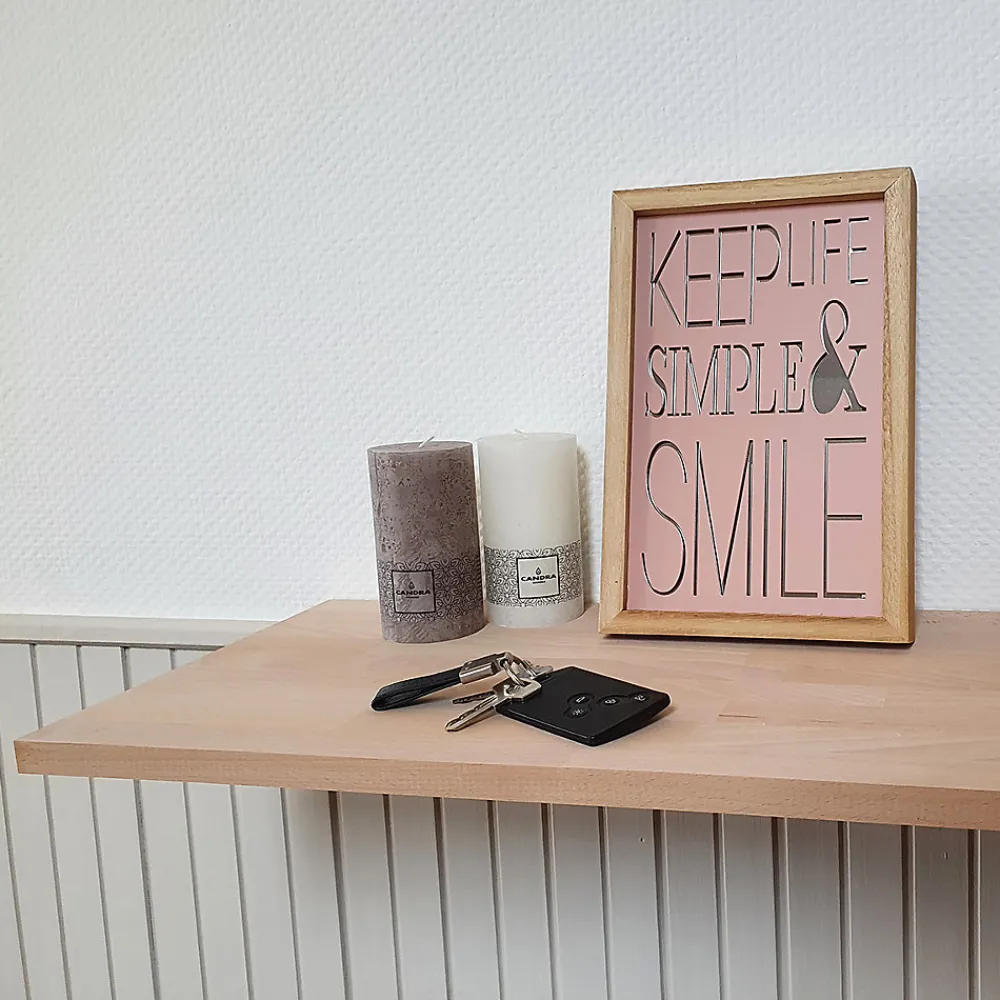 Wood&Sens Etagère murale Hêtre bois massif L.80 X l.30 cm, Ep.26 mm