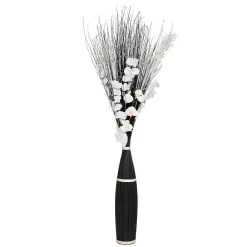 Atmosphera Créateur D'Intérieur Fagot orchidée - blanc et noir - H150 cm - Blanc- Atmosphera* Fleur Séchée