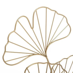 Atmosphera Créateur D'Intérieur Feuilles ginko à poser - métal - doré - 33 - 5x57 cm - Atmosphera* Statue Décorative
