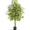 Tectake Ficus artificiel à l'aspect naturel avec beaucoup de volume 160cm* Plante Artificielle