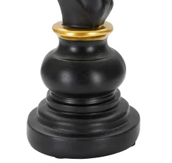 Outlet Mauro Ferretti Figurine échec décoratif en polyrésine noire et dorée Cavalier modèle 1