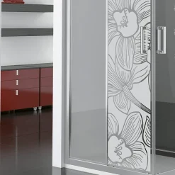 Outlet Ambiance Sticker Film Fenêtre Anti Regard Occultant - FLEUR D'ORCHIDÉE - Stickers Autocollant Brise-Vue pour Vitre & Porte de Douche - 55x185cm