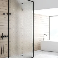 Clearance Ambiance Sticker Film Fenêtre Anti Regard Occultant - ART DÉCO ÉVENTAIL - Stickers pour Vitres & Porte de Douche - 40x200cm