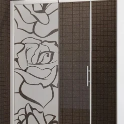 Ambiance Sticker Film Fenêtre Anti Regard Occultant - ROSES - Stickers Autocollant Brise-Vue pour Vitre & Porte de Douche - 150x45cm