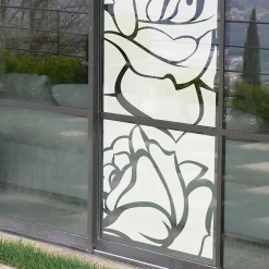 Ambiance Sticker Film Fenêtre Anti Regard Occultant - ROSES - Stickers Autocollant Brise-Vue pour Vitre & Porte de Douche - 150x45cm