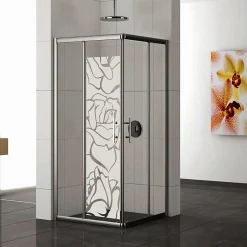 Ambiance Sticker Film Fenêtre Anti Regard Occultant - ROSES - Stickers Autocollant Brise-Vue pour Vitre & Porte de Douche - 150x45cm
